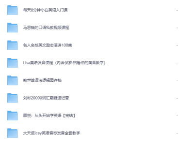 【英语学习】成人英语高效学习资料大合集分享资源，有这套资料没有学不会的英语噢